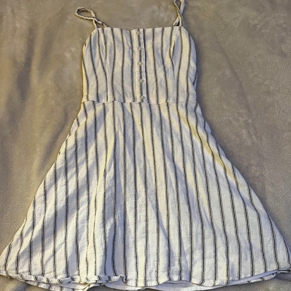 Hollister White Stripe Dress Small